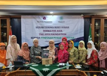 Kerjasama Penguatan Literasi, The Asia Foundation Hibahkan 3328 Buku Kepada ‘Aisyiyah