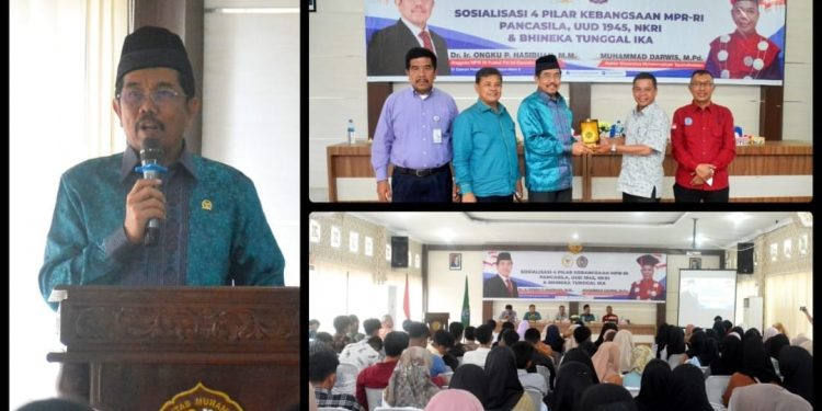 MPR RI Sosialisasikan Empat Pilar Kebangsaan, Rektor UM Tapsel : Jangan Ragukan Rasa Kebangsaan Kami.