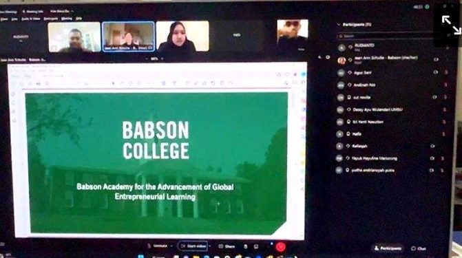 Bangun Kemitraan, UMSU-Babson College Boston USA Lakukan Virtual Meeting