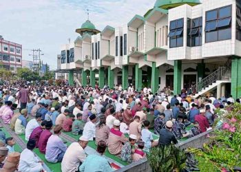 Membludak, Jamaah Shalat Idul Fitri di Masjid Taqwa Muhammadiyah Lubuk Pakam