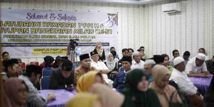 Silaturahim Ramadhan FISIP UMSU,  Rektor:  Capaian Prestasi Jangan  Membuat Terlena