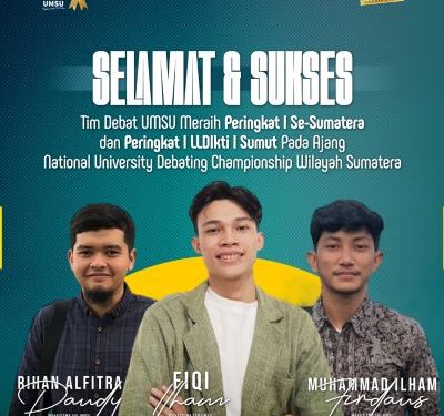 Tim UMSU Juara Debat Wakili Sumatera ke Tingkat Nasional