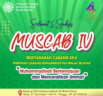 Ahad Esok, PCM Binjai Selatan Musyawarah Cabang IV