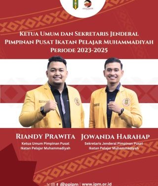 Riandy Prawita Ketua Umum, Jowanda Harahap Sekretaris Jendral PP IPM