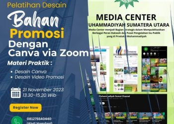 Siang ini, Muhammadiyah Sumut Gelar Pelatihan Desain Canva