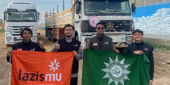 Bantuan Muhammadiyah untuk Rakyat Palestina Tiba di Rafah Mesir