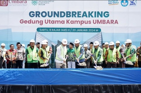 Menko PMK Lakukan Peletakan Batu Pertama Kampus Universitas Muhammadiyah Bogor Raya
