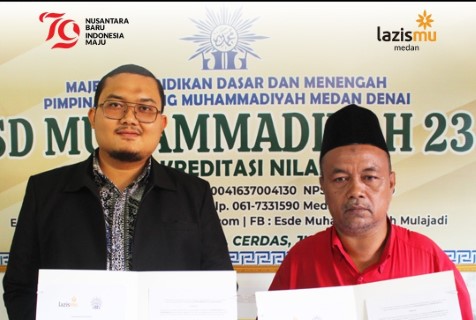 LazisMu Medan Tandatangani MoU dengan SD Muhammadiyah 23