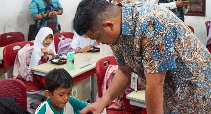 Makan Gratis Bergizi Di Gelar Pemko Medan di SDN 064979 Tanjung Rejo