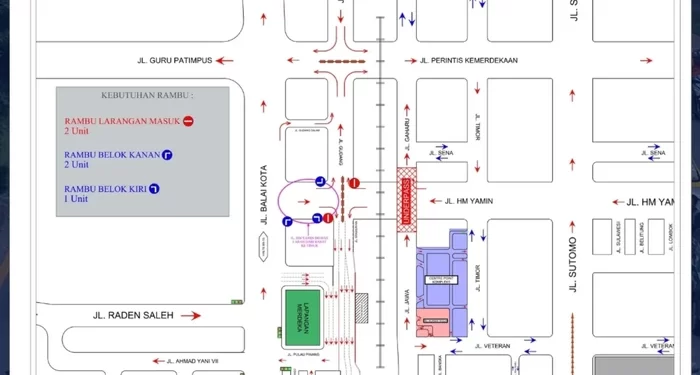 Perubahan Arus Lalulintas di Seputaran HM Yamin, Warga Medan Harus Tahu ini
