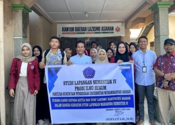 Tingkatkan Pemahaman ZISKA, Mahasiswa Fakultas Hukum UMMAS Lakukan Kunjungan Studi ke LazisMu Asahan