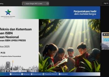 UMSU Press Gandeng IKAPI Sumut dan Perpunas RI  Gelar Webinar Workshop Layanan ISBN