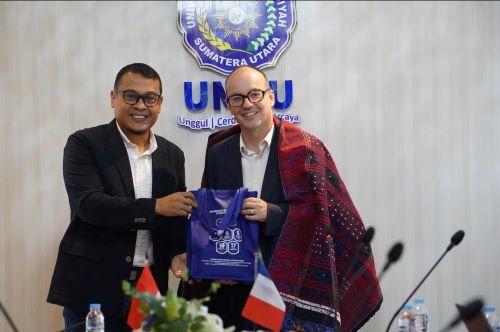 Atase Kerja Sama Pendidikan Kedutaan Besar Prancis Sosialisasi Beasiswa LPDP di UMSU