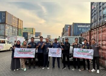 LazisMu Jawa Timur Kirim Logistik Ke Medan dengan Kapal Kemanusiaan