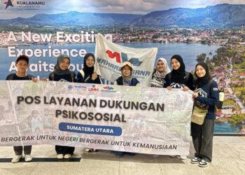 7 Mahasiswa UMM Tiba di Medan : Hadir Untuk Beri Layanan Psikososial Bagi Warga Terdampak Banjir di Langkat