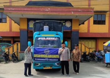 Pelajar Sekolah Muhammadiyah Simalungun Himpun dan Kirim Bantuan Bencana