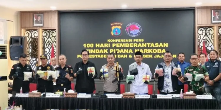 Polrestabes Medan tangkap 718 tersangka kasus narkoba selama 100 hari