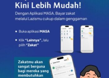 Ajak Umat Muslim Tunaikan Zakat, Lazismu Hadirkan Fitur Pembayaran ZIS di Aplikasi MASA