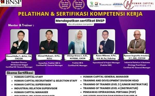 Human Capital University Dorong Peningkatan Kompetensi Kerja melalui Pelatihan & Sertifikasi BNSP