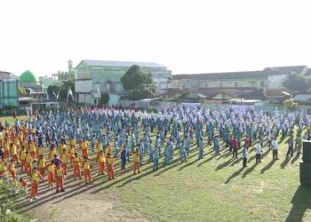 4.000 Siswa Ramaikan Penutupan Porseni Majelis Dikdasmen dan PNF PWM Sumut Lewat Senam Kolosal Anak Indonesia Hebat