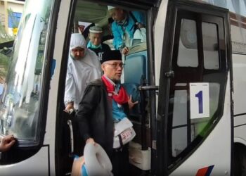 Jamaah Haji Kloter 01-Mess Mendarat di Bandara Kualanamu