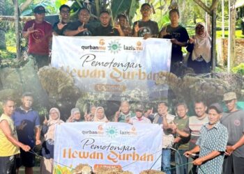 Lazismu Langkat Salurkan 10 Hewan Qurban, Hadirkan Kebahagiaan Idul Adha di Ranting Sei Meran dan Ranting Sei Litur