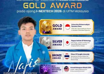 Mahasiswa FISIP UMSU Raih Gold Award pada Ajang Internasional I-NEXTECH di Malaysia