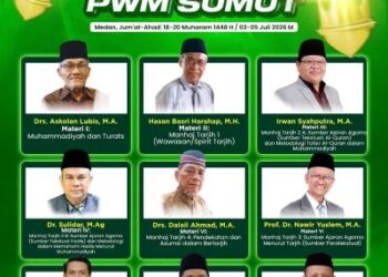 Sembilan Pembentang Materi Pada Pelatihan Kader Tarjih PW Sumut