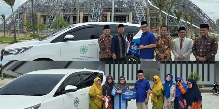 Nasril Bahar Serahkan Dua Mobil Operasional untuk PWM dan PWA Sumut, Dukung Sukses Muktamar ke-49