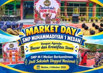 SMP Muhammadiyah 01 Medan Gelar Market Day, Bentuk Karakter Siswa Menuju Sekolah Unggul