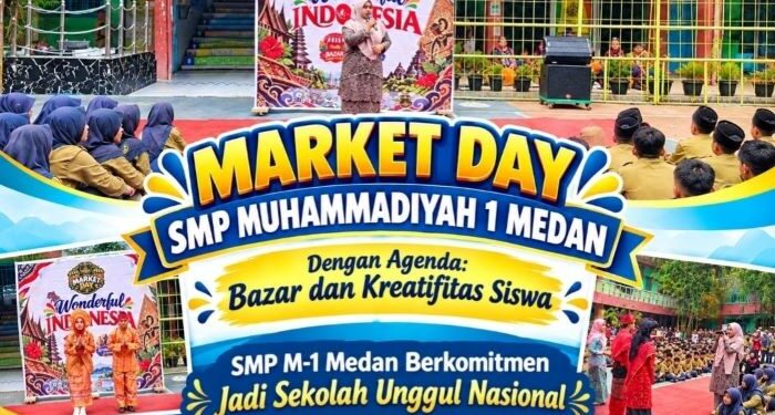 SMP Muhammadiyah 01 Medan Gelar Market Day, Bentuk Karakter Siswa Menuju Sekolah Unggul